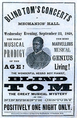 Blind Tom advertisement Blind Tom advertisement