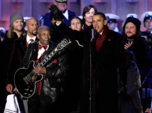 President Barack Obama and BB King with his signature Lucille President Barack Obama and BB King with his signature Lucille