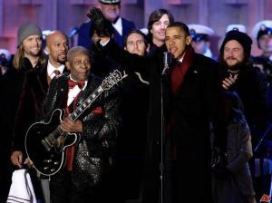 President Barack Obama and BB King with his signature Lucille