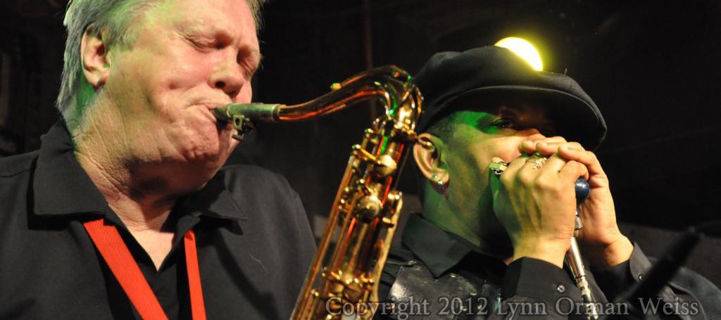 Sugar Blue with Bobby Keys (Photo: Lynn Orman Weiss)