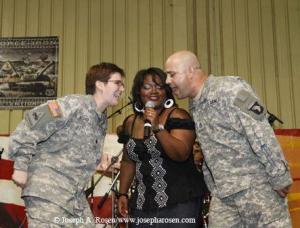 Bluzapalooza in Iraq, featuring Shemekia and the Troops (Photo: Joe A Rosen)
