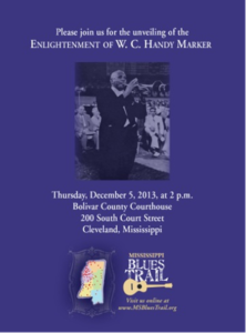 WC Handy Blues Trail Marker Unveiling