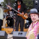 Dominick & Charlene Salemi having stage-side fun at the Colonial Beach Blues Festival