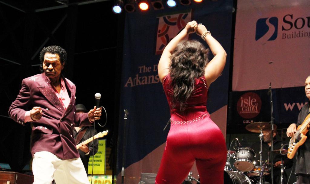 Bobby Rush and Mizz Lowe at King Biscuit