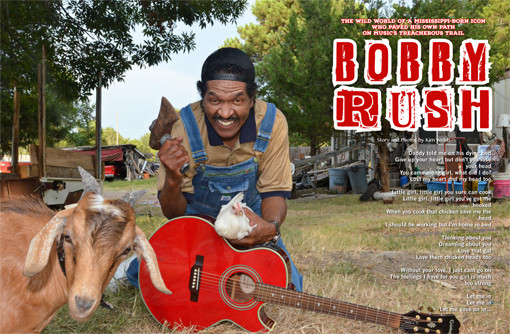 Blues Scene Magazine, featuring an exclusive two-page spread of Bobby Rush!