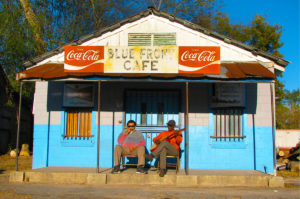 The Bentonia Blues Festival takes place at the Blue Front Cafe in Bentonia, Mississippi. Photo by Jeff Konkel