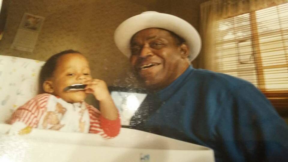 Keith Dixon with grandpa Willie Dixon