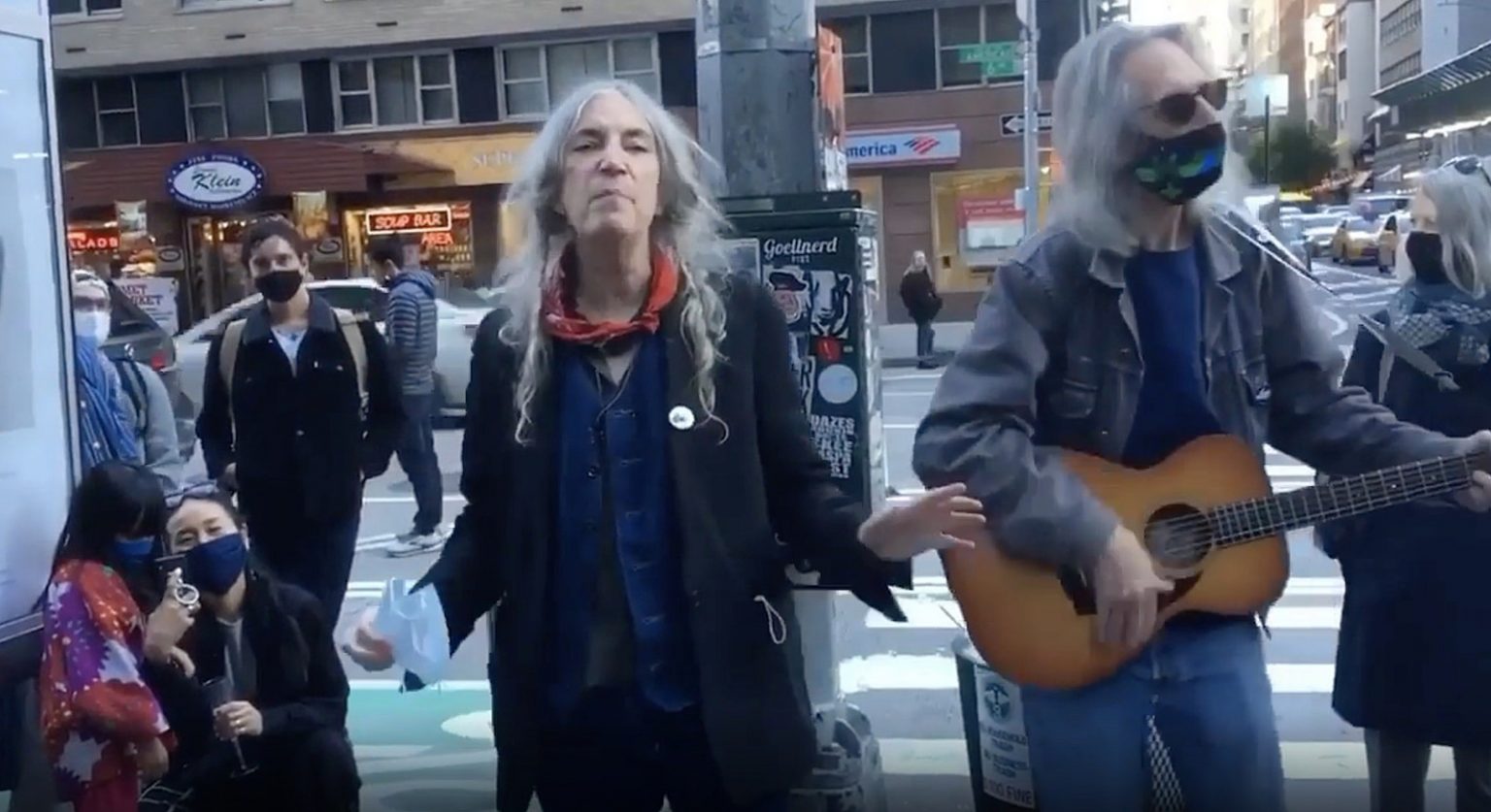 Watch: Patti Smith and Lenny Kaye Perform ‘People Have The Power’ for NYC Voters